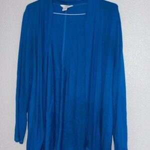 Liz Claiborne Vibrant Blue Open Cardigan